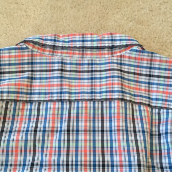 Nautica Short Sleeve Plaid Button Down Shirt Large - Picture 5 of 8